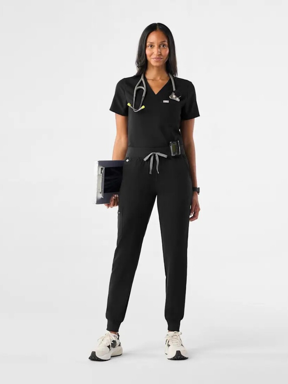 Figs Zamora Jogger Scrubs Pant Size Medium Black Doctor Healthcare Nurse